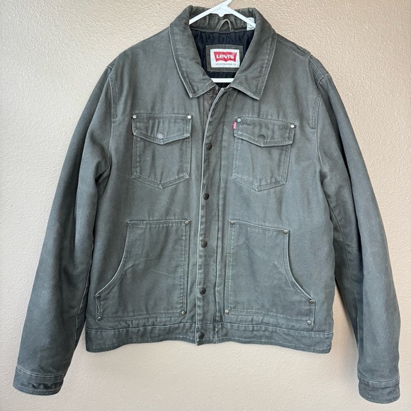 Levi's Other - Levi’s Heavy Duty Canvas Insulated green gray Field Barn workwear Jacket